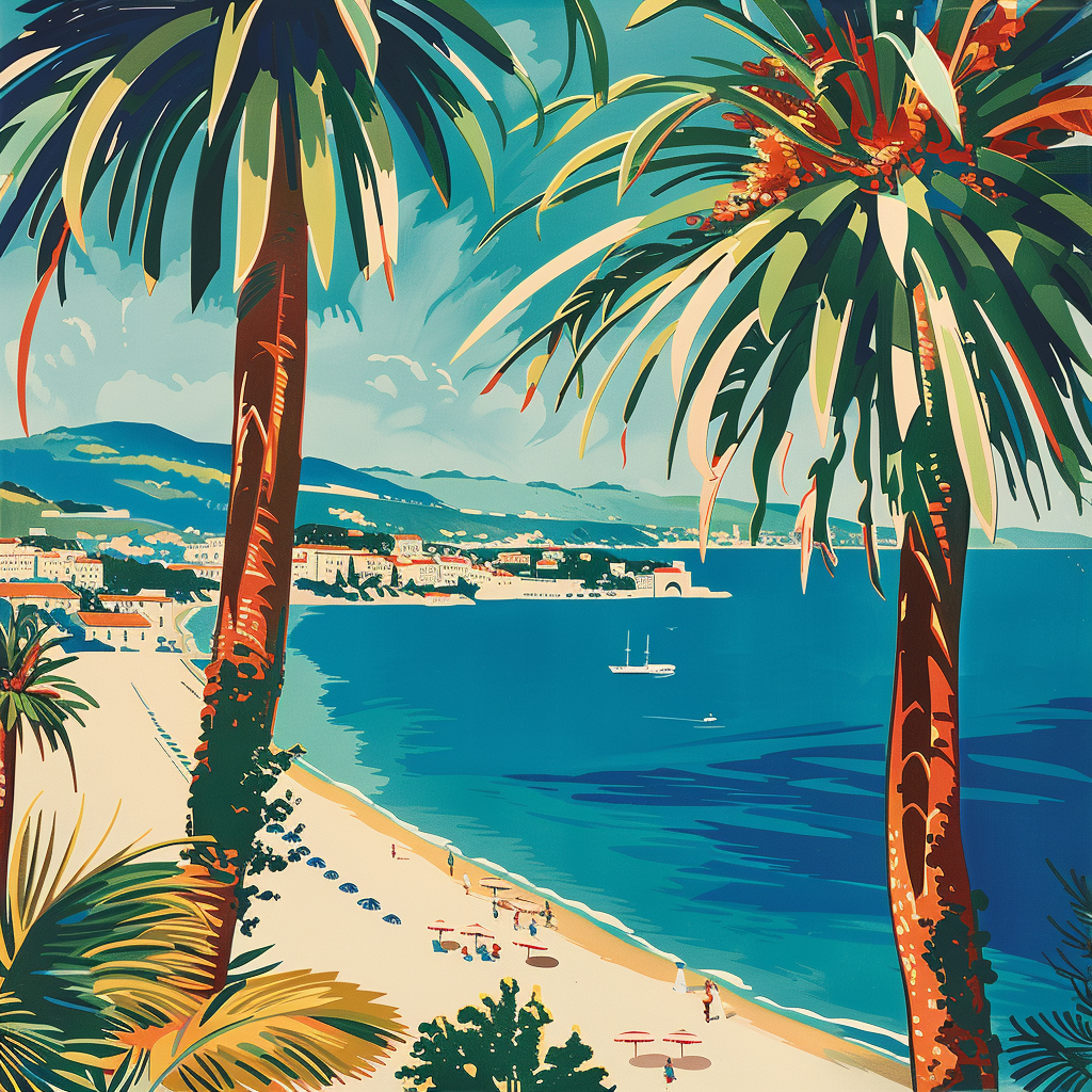 Poster vintage côte d'azur
