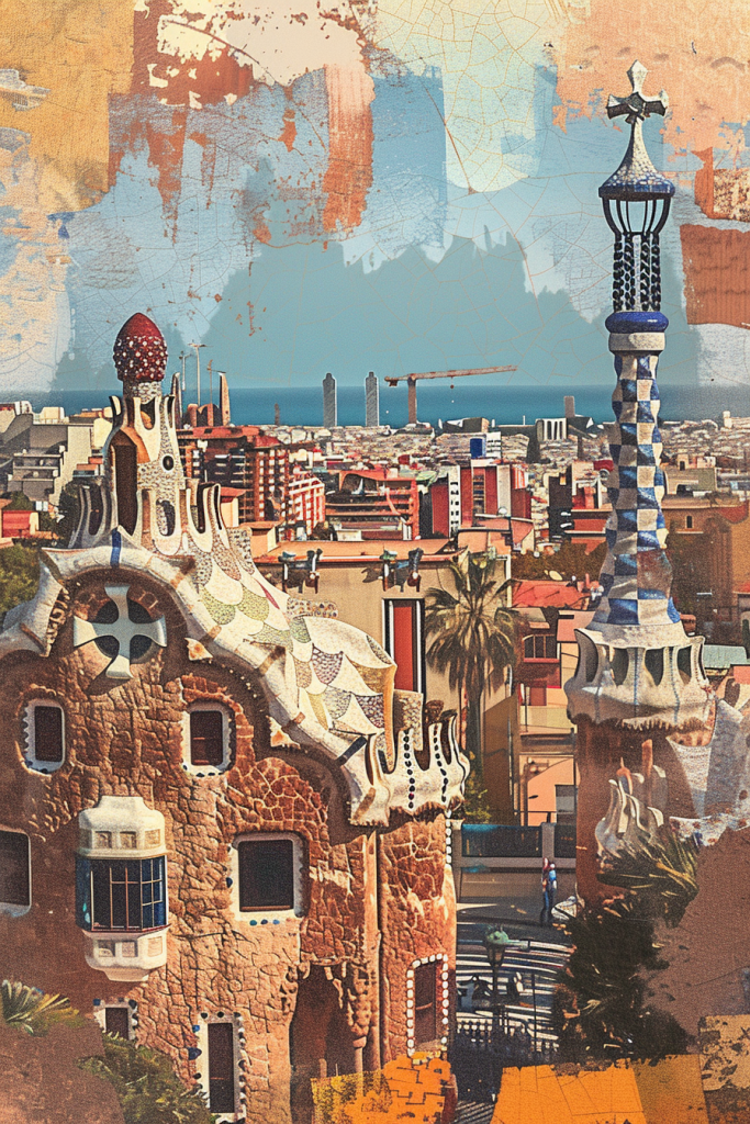 Poster Barcelone centre ville