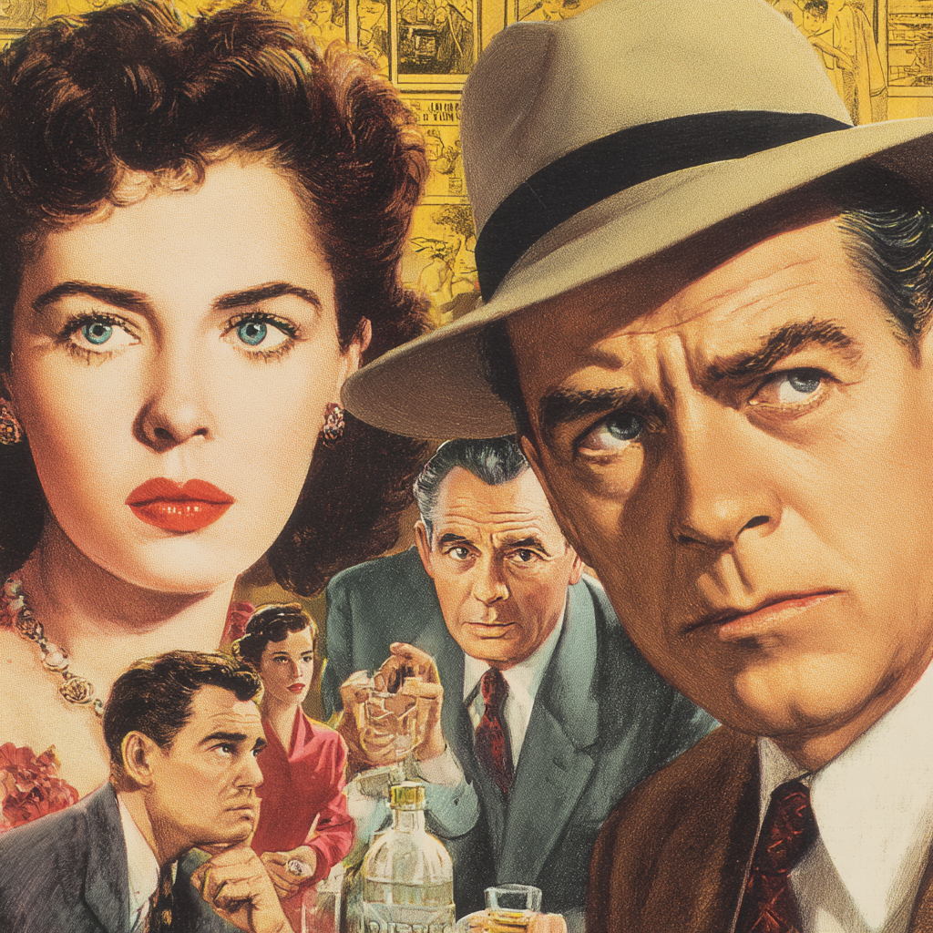 Affiche de cinéma vintage style année 1970