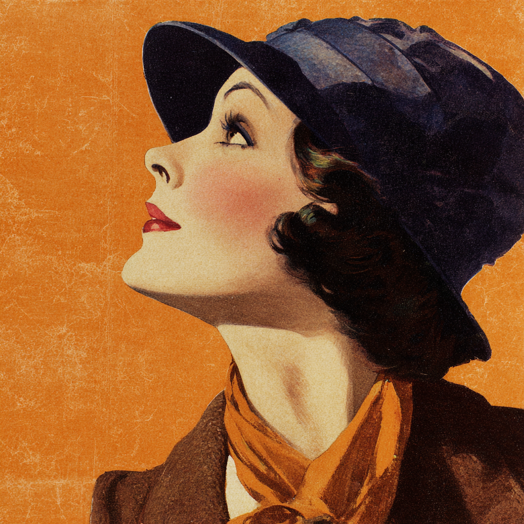 Affiche vintage française publicité femme 