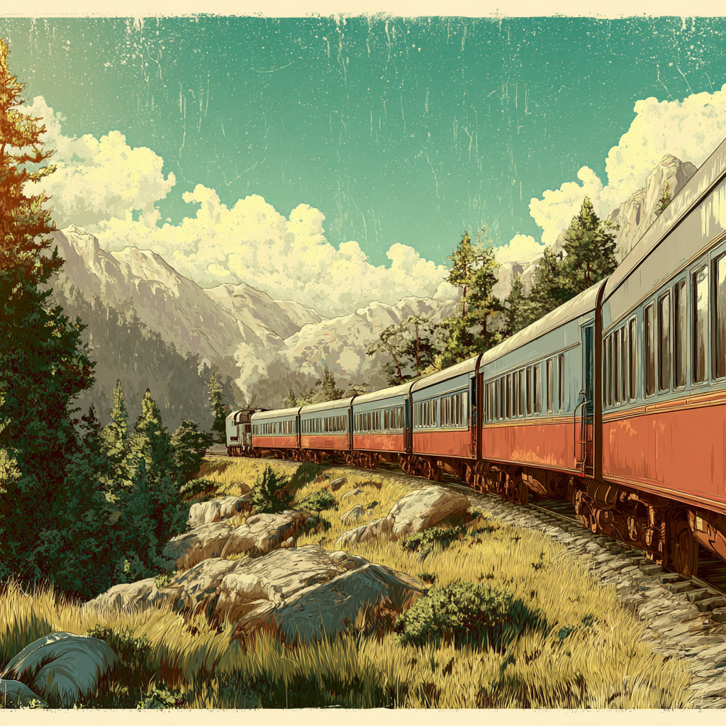 Affiche vintage Train Voyage