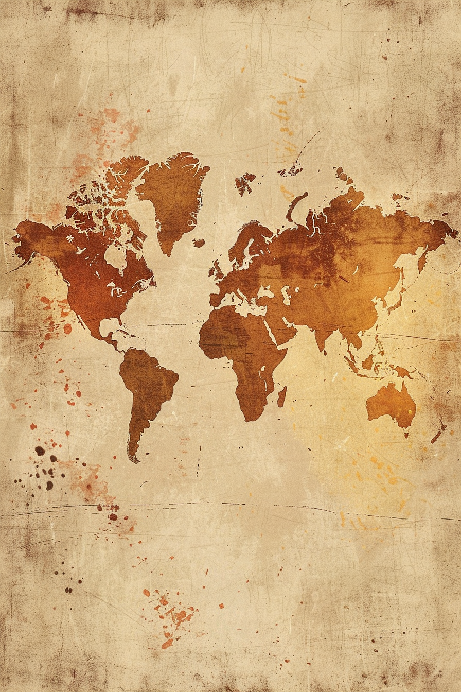 carte du monde ancienne