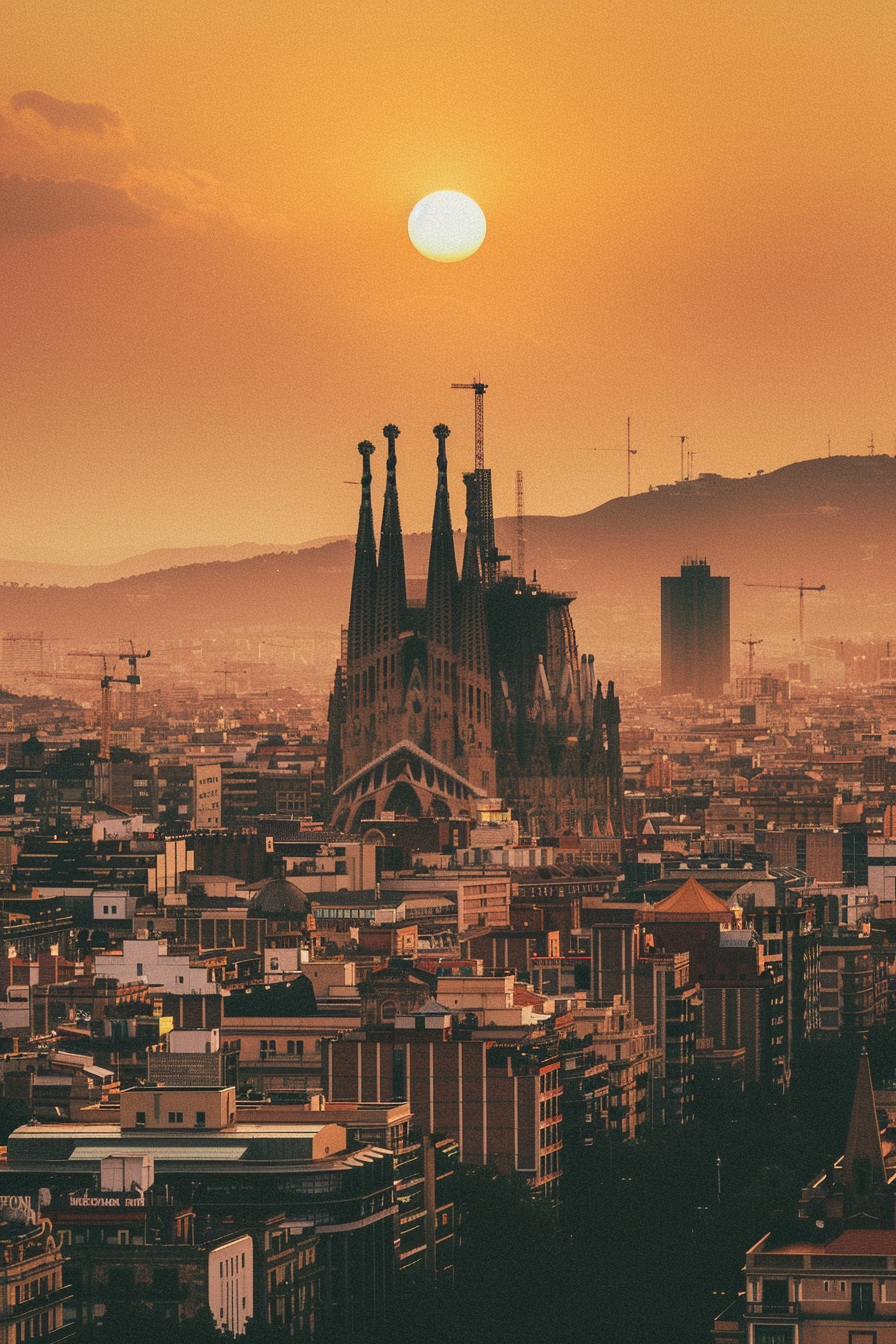 Poster Barcelone réaliste