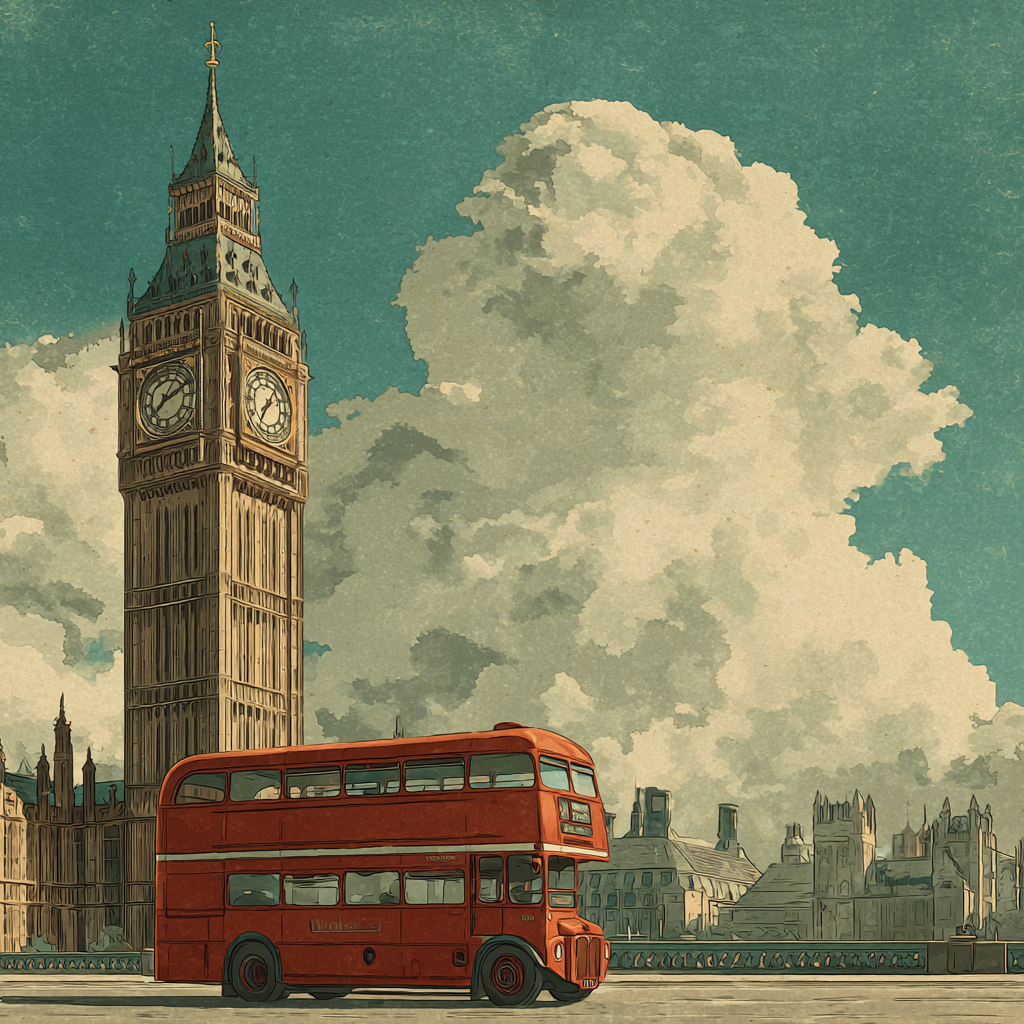 London Vintage poster British Style