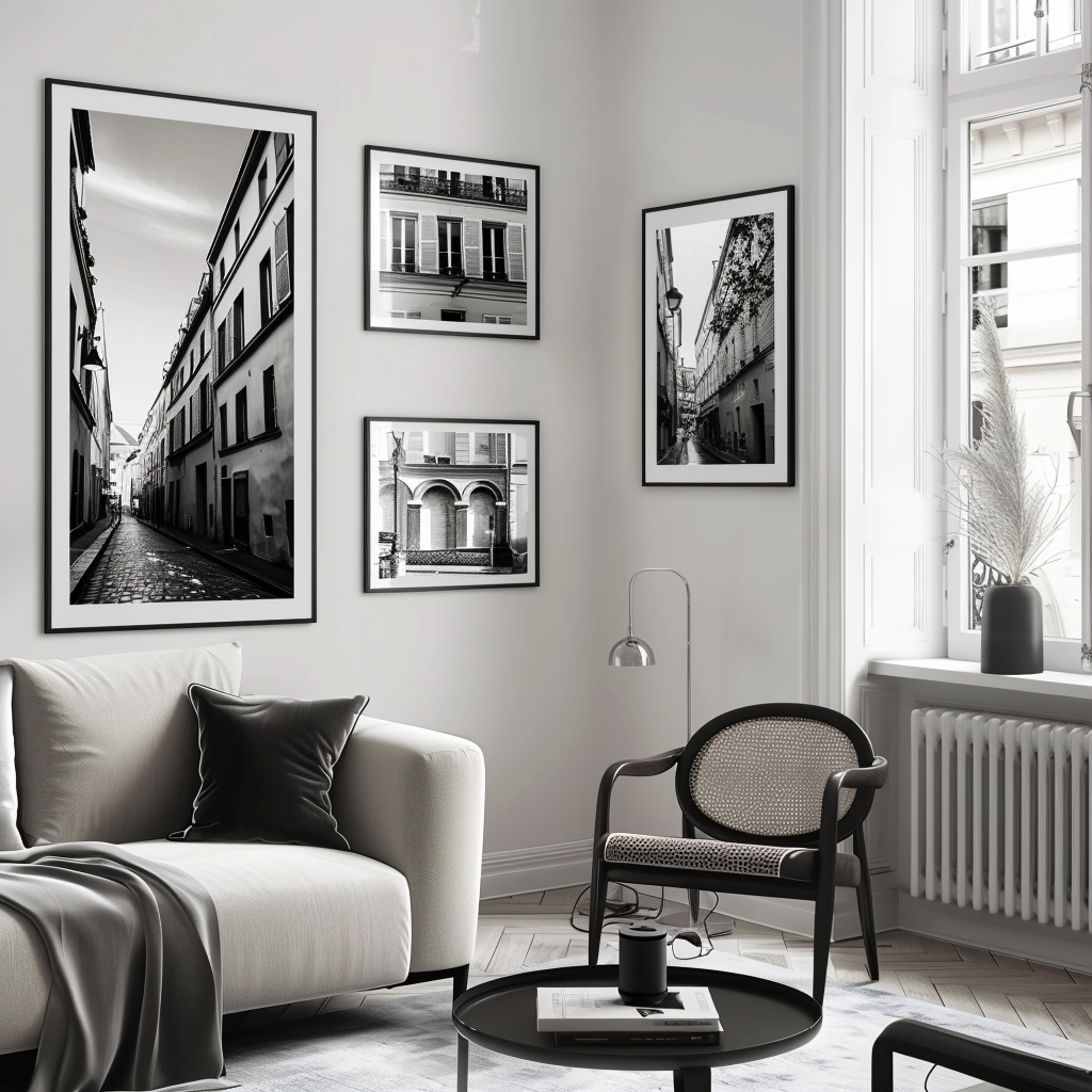 Affiche noir et blanc décoration intérieure Tableau