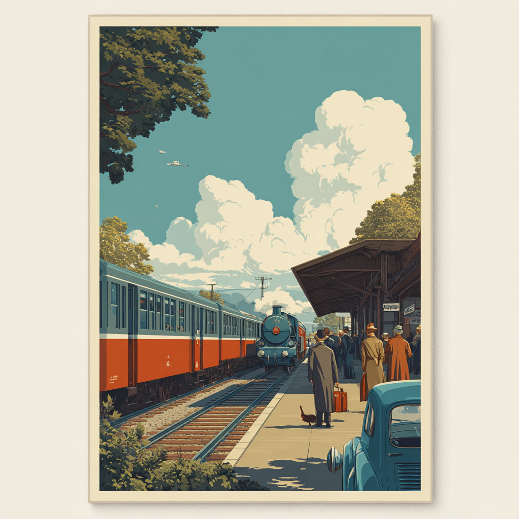 Pooster Vintage Train Gare