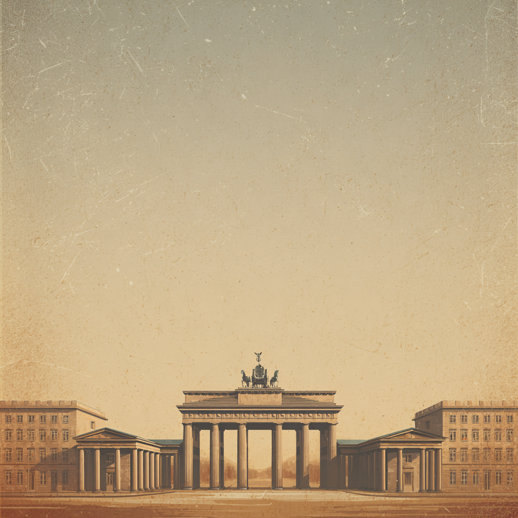Poster vintage Berlin Bradenburg gate 