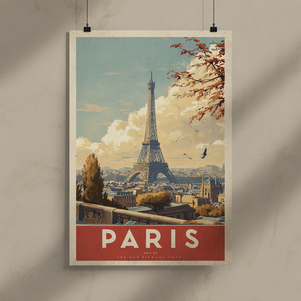 Poster vintage paris 
