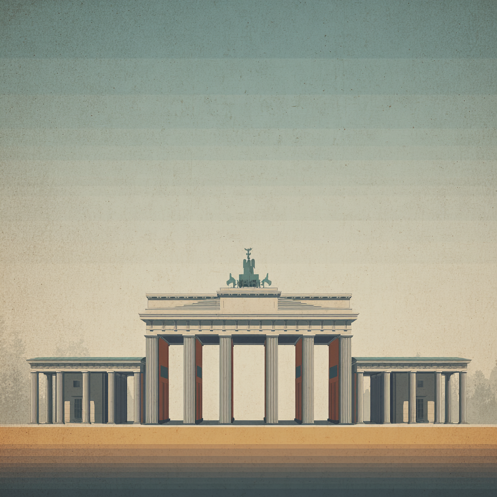 Vintage poster Berlin Bradenburg Gate 