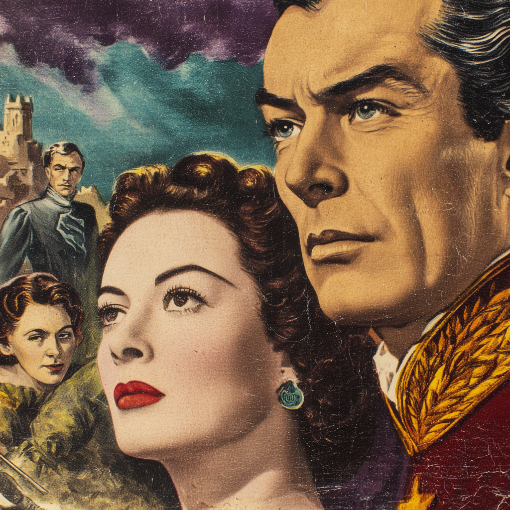 affiche de film vintage couple style cinéma classique