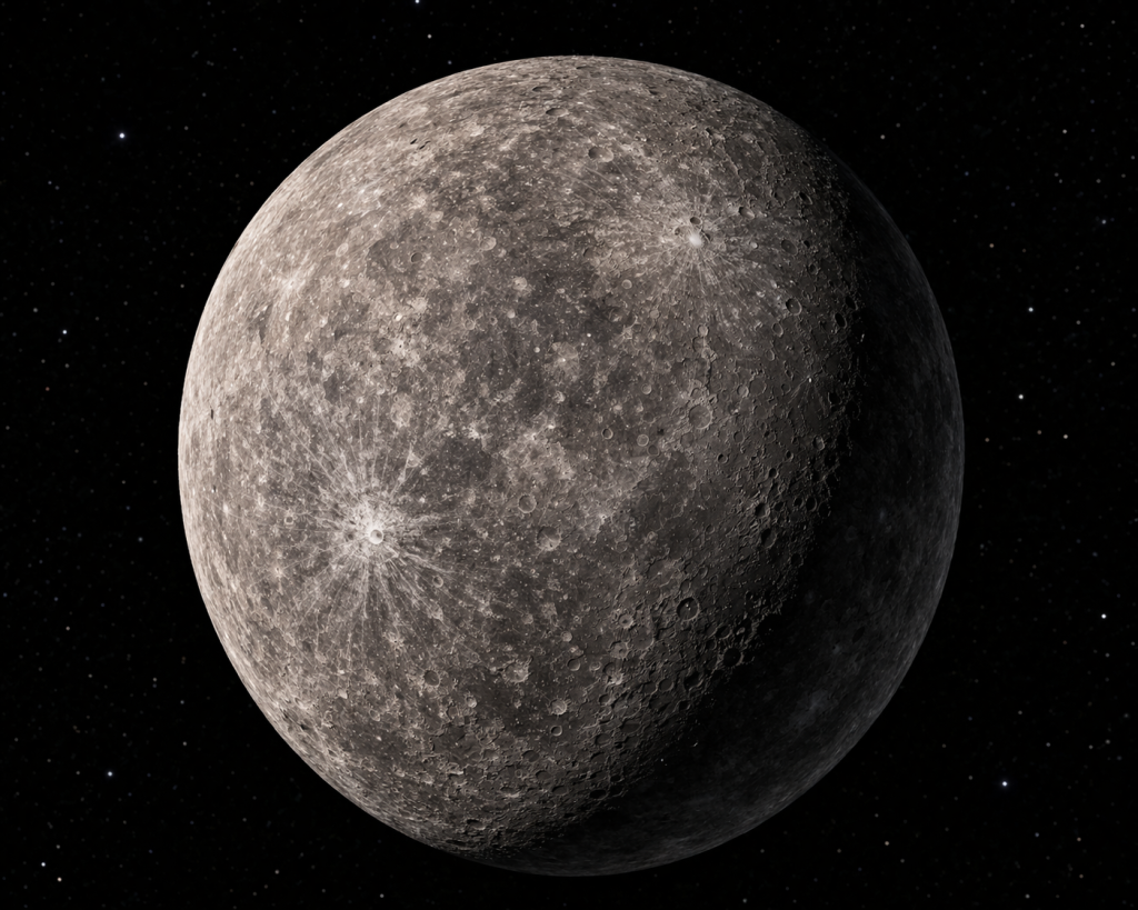 Image de mercure dans l'espace 